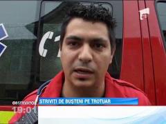 IMAGINI SOCANTE! Update! Doi oameni au pierit sub tone de busteni