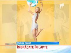 Modele imbracate in rochii din lapte