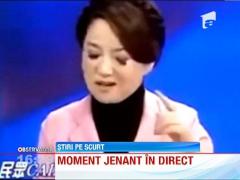 O jurnalista din China a trecut printr-un moment jenant in timp ce era in direct