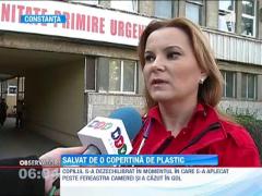 Un copil din Mangalia a scapat ca prin minune, dupa ce a cazut de la etajul patru