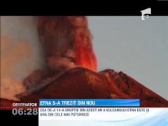 Vulcanul Etna a erupt pentru a 14-a oara in acest an