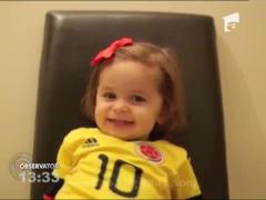 O fetita de doi ani ii ureaza un "La multi ani!" adorabil tatalui ei
