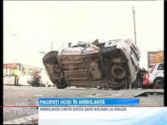 O ambulanta cu pacienti a fost lovita de un sofer inconstient, in Pitesti