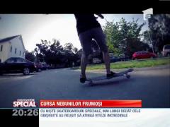 Cursa nebuna pe skateboard, in SUA