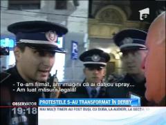 Proteste violente in centrul Capitalei