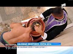 Un nou calendar cu barbati in ipostaze controversate costumati in preoti