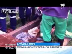 Un barbat ingropat de viu a iesit din mormant singur in Brazilia