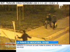 Semn de circulaţie luat la pumni de un tânăr turmentat