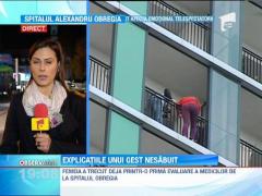Tânăra care a vrut să se arunce de la etajul 13, internată la Psihiatrie