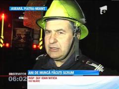 Un incendiu puternic a cuprins o casă din Neamţ