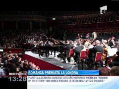 Pianista Alexandra Dariescu este câstigătoarea premiului '' Woman of the Future''