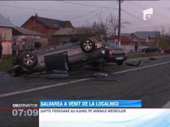 Accident grav  într-o comună din Dâmboviţa. Şapte persoane au fost rănite