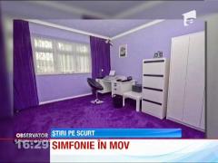 O casă din Marea Britanie este decorată în nuanţe de mov şi lila