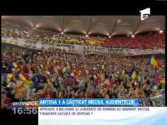 Antena 1 a câştigat meciul audienţelor