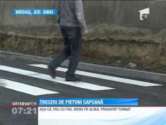 Treceri de pietoni capcană, în Mediaş
