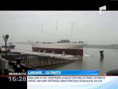 Galați: Corabia Casei Regale din Oman s-a lansat la apă