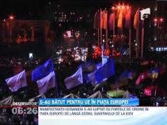 Ucraina: Continuă luptele dintre manifestanţii pro-europeni şi forţele de ordine