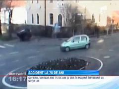 Ciocnire spectaculoasă între două maşini pe un drum din Bistriţa Năsăud