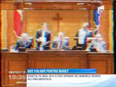Vot fulger pentru bugetul pe anul 2014