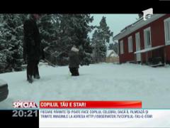 Copilul tău e star! Zăpada e un miracol pentru bebelusi!