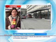 Controale la toate cele 340 de spitale publice din ţară