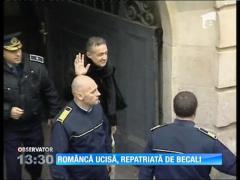 Românca ucisă lângă Paris, repatriată de Gigi Becali