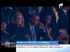 GAFA lui Obama: selfie la funeralii cu șefa guvernului danez și David Cameron