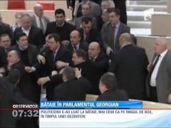 Bataie în Parlament cu pumni şi picioare!