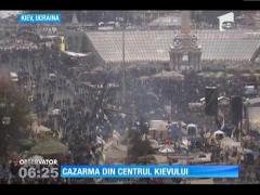 Protestatarii din Ucraina au format o cazarmă bine păzită