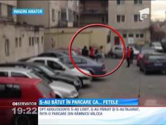 Bătaie între fete într-o parcare din Râmnicu Vâlcea