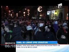S-au aprins 55.000 de luminiţe în Sibiu!