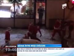Bătaie între Moș Crăciuni, in SUA