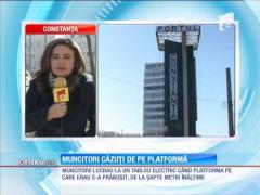 Accident de muncă în Portul Constanţa. Doi bărbați au căzut în gol