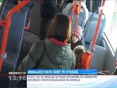 Protest al angajaţilor RATB
