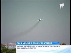 Copil născut în zbor spre România