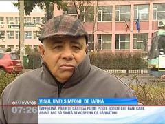 Visul unei simfonii de iarnă! Gabriel şi vioara s-au plăcut de mici