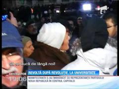 Scandal la protestele de la Universitate
