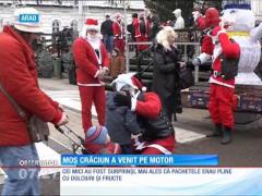 Moş Crăciun a venit pe motor la Arad