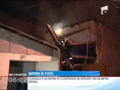 Piaţa Rahova a ars azi-noapte