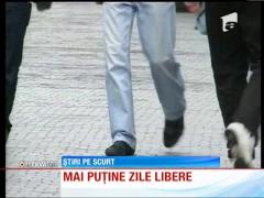 Românii au mai puţine libere în 2014