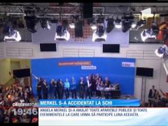 Angela Merkel şi-a fracturat bazinul la schi, în Elveţia!