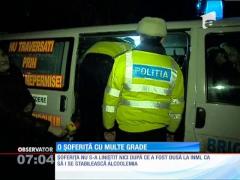 Amețită de alcool și nervoasă, o şoferiţă s-a dat în spectacol la secție