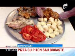 Pizza cu carne de piton sau broască