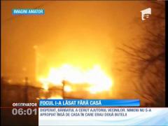 Incendiu de proporții în Dâmboviţa. Două butelii au fost la un pas să explodeze
