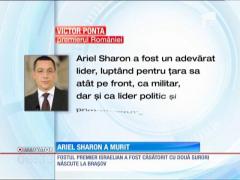 Moartea lui Ariel Sharon a împărţit lumea în două tabere