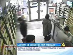 Tânăr prins când fura cosmetice dintr-o farmacie