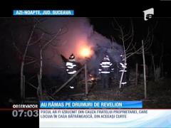 Noapte de foc pentru o familie care sărbătorea revelionul pe stil vechi