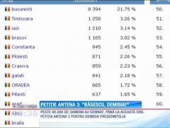 Petiţie Antena 3: "Băsescu, demisia!"