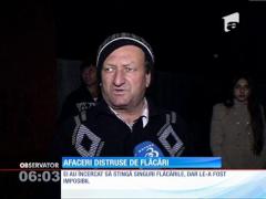 Un complex de magazine a ars într-un incendiu, în Capitală
