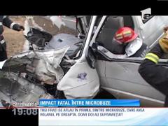 Două microbuze s-au ciocnit la Câmpulung Moldovenesc